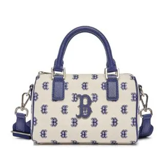 Tas MLB MLB Classic Monogram Jacquard Boston Bag S Boston White Navy