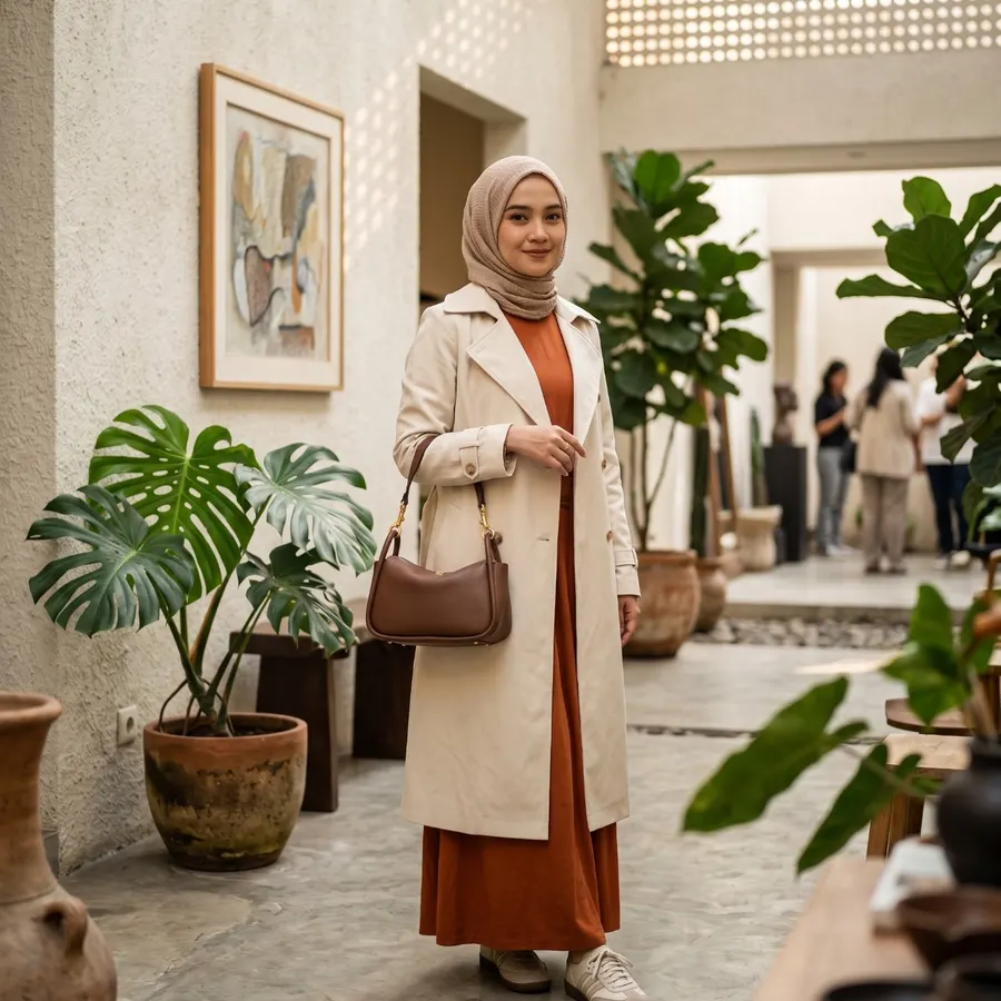 Pembeli membawa tas kulit branded original koleksi Taskulit.id